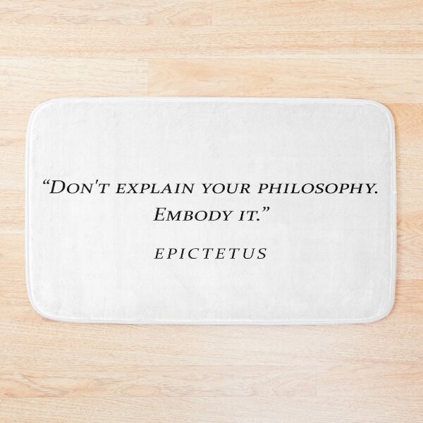 Item preview, Epictetus Embody Philosophy Quote Typography designed and sold by V0IDRACE.