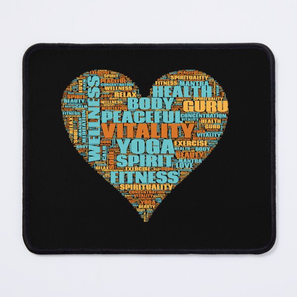 Item preview, Yoga Heart Word Cloud designed and sold by WordCloudStore.