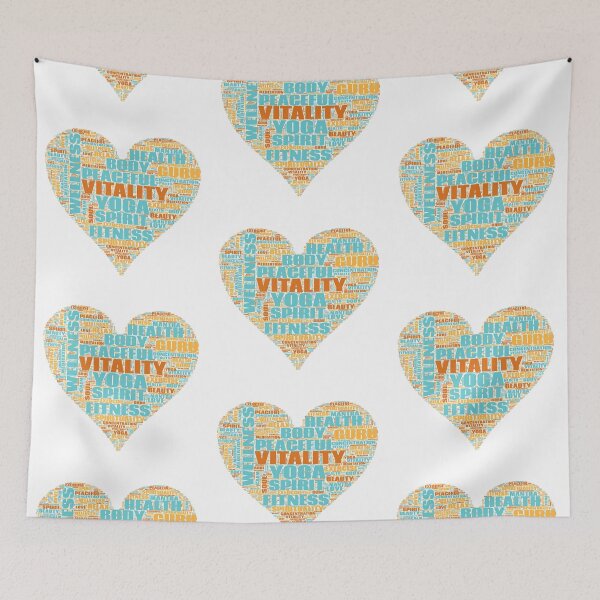 Item preview, Yoga Heart Word Cloud designed and sold by WordCloudStore.