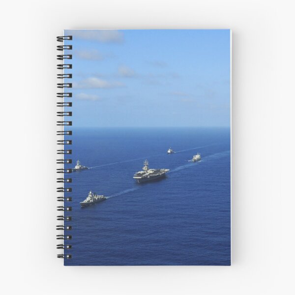 Item preview, STK104307M-Ships from the Ronald Reagan Carrier Strike Group transit the Pacific Ocean. designed and sold by StocktrekImages.