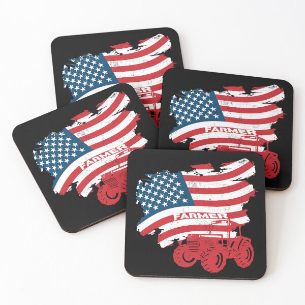 Item preview, USA Flag Farmer Vintage Farm Tractor Farming Family designed and sold by Sasikharn.