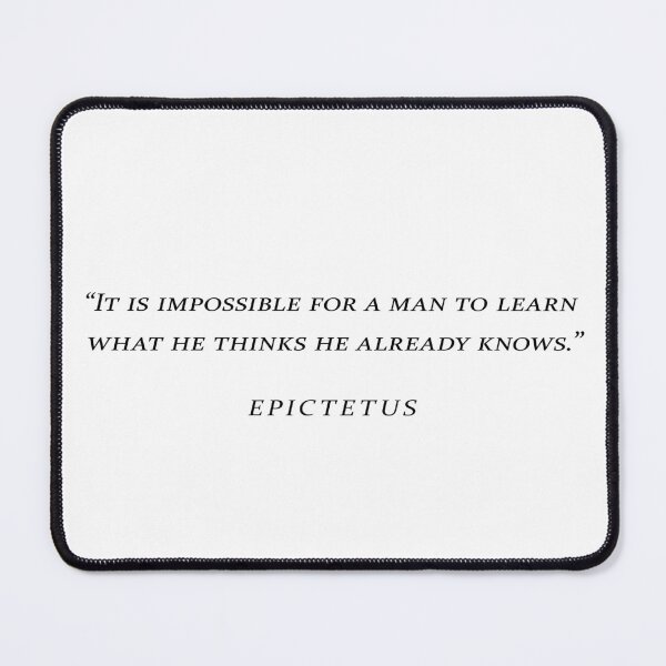 Item preview, Epictetus Already Knows Quote Typography designed and sold by V0IDRACE.