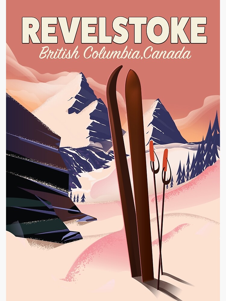 Revelstoke British Columbia, Canada Ski poster by vectorwebstore