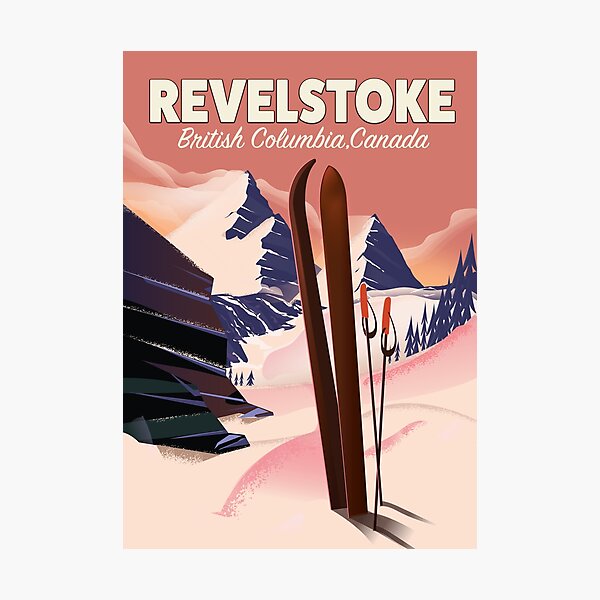 Revelstoke British Columbia, Canada Ski poster Photographic Print