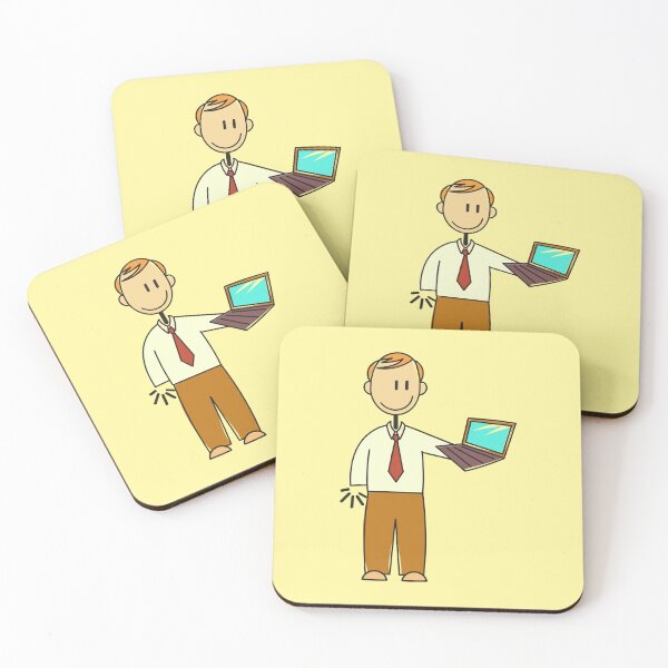 Item preview, Cute Man Holding Laptop designed and sold by SpecAli.