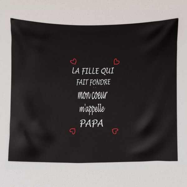 Item preview, La fille qui fait fondre mon coeur m'appelle papa T-Shirt designed and sold by toufikpromo.