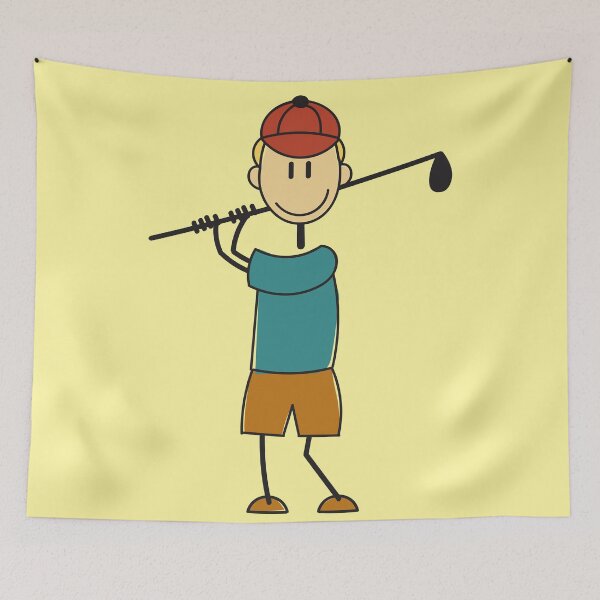 Item preview, Cute Man Playing Golf designed and sold by SpecAli.