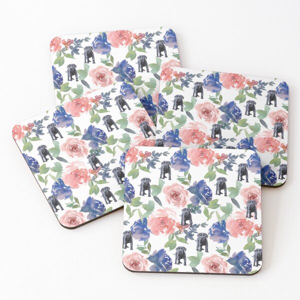 Item preview, A floral and black labrador design. designed and sold by Doggymadness.
