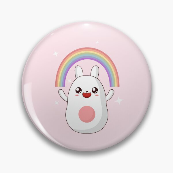Item preview, Kawaii chubby bunny bean and rainbow designed and sold by KonichiwaCutie.