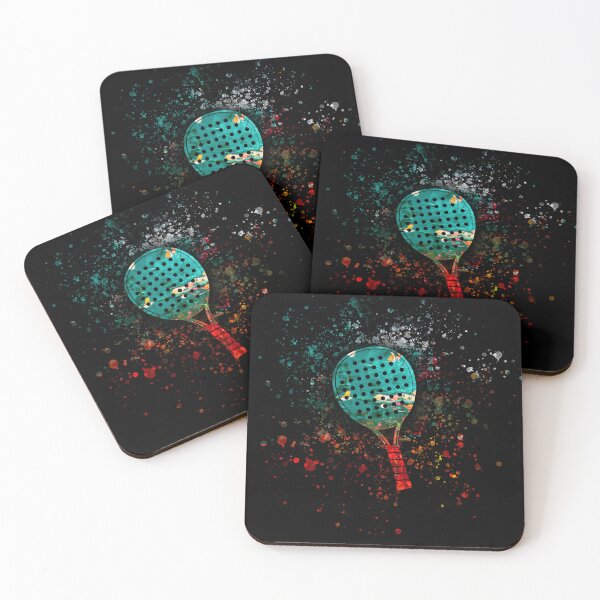 Item preview, Watercolor Splash Padel Racket - Black designed and sold by PadelTees.