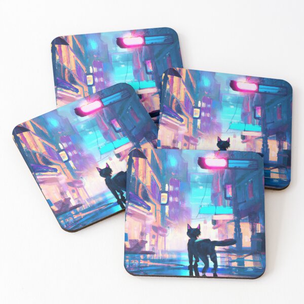Item preview, Cat in a Neon City designed and sold by RoboRenaissance.