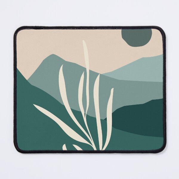 Item preview, Boho Abstract Art Blue Landscape Sunset Mountains Design designed and sold by zedonee.
