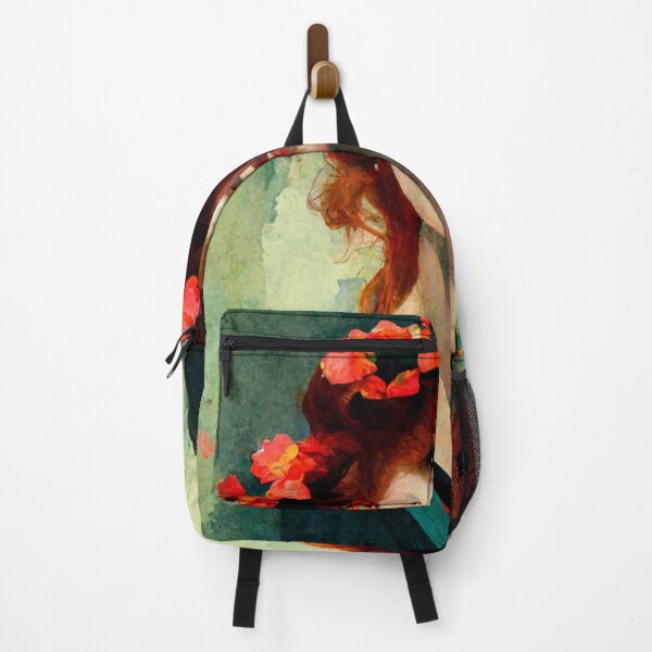 Item preview, red haired girl with flowers in head designed and sold by WeirdStation.