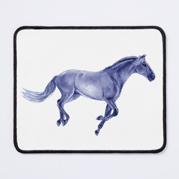 Item preview, Galloping horse 3 - blue colorized version designed and sold by SylvieG18.