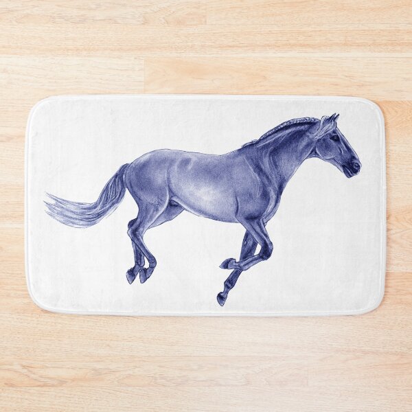 Item preview, Galloping horse 3 - blue colorized version designed and sold by SylvieG18.