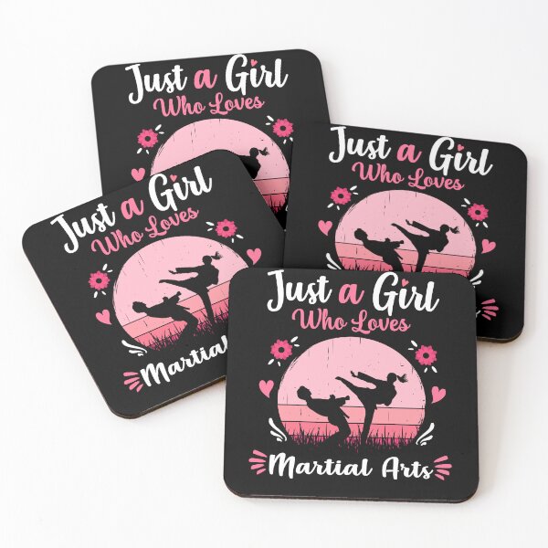 Item preview, Just A Girl Who Loves Martial Arts Pink Retro Vintage gift idea designed and sold by HN-ART.