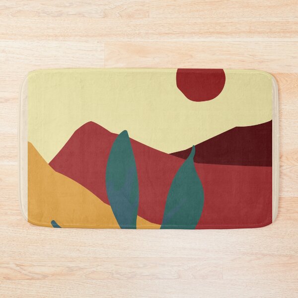 Item preview, Boho Abstract Art Red Landscape Sunset Mountains Design designed and sold by zedonee.