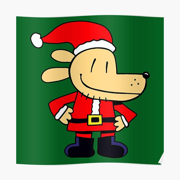 Dog Man Santa Claus suit fan art Poster