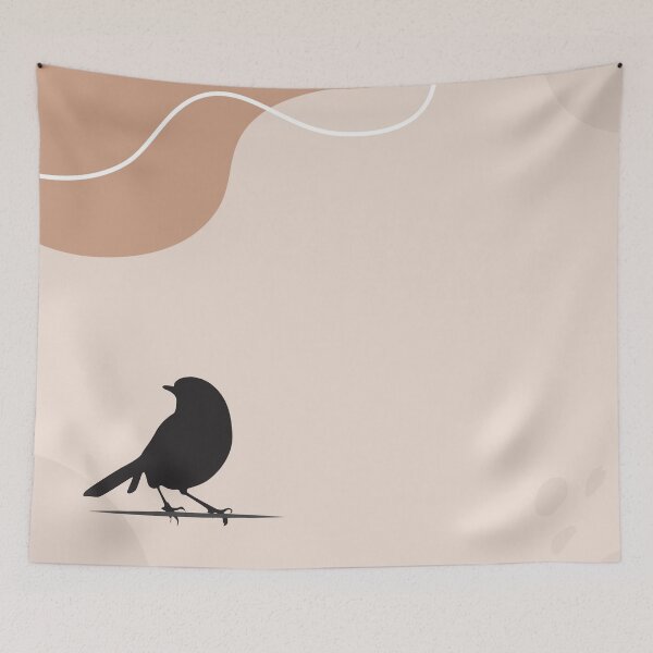 Item preview, Minimalist Avian Silhouette - Beige Elegance designed and sold by DonneeCreations.