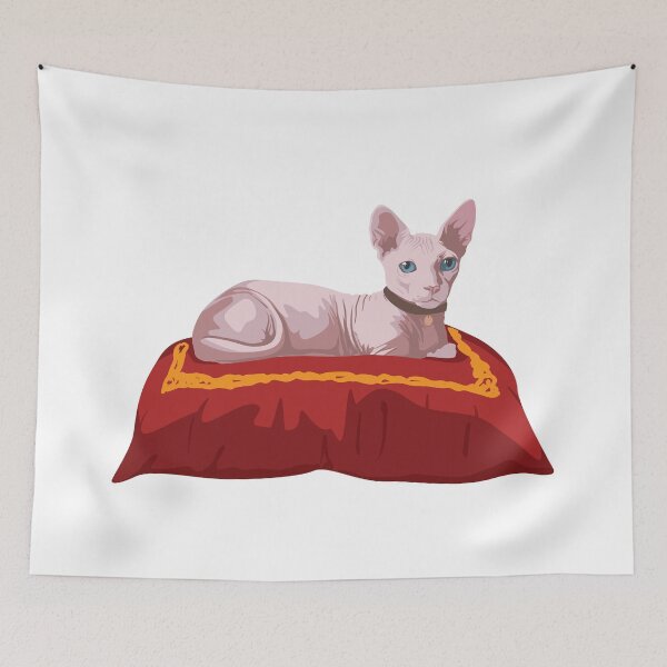 Item preview, Sphynx cat on a pillow designed and sold by MamSelle.