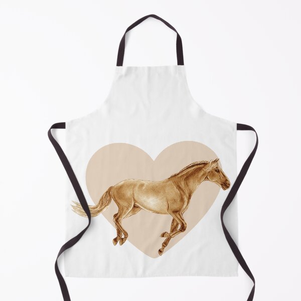 Item preview, Galloping horse 3 - brown colorized version, heart background designed and sold by SylvieG18.