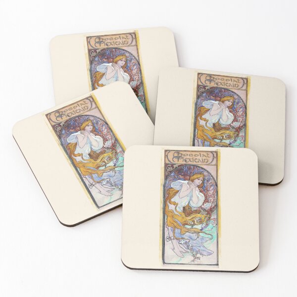 Item preview, Chocolat Mexicain -Alphonse Mucha -Art Nouveau Mucha -Vintage Alphonse Woman Nouveau designed and sold by TeeARTHY.