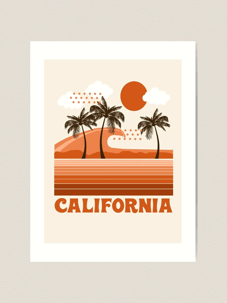 California - retro 70s 1970's sun surfing beach throwback