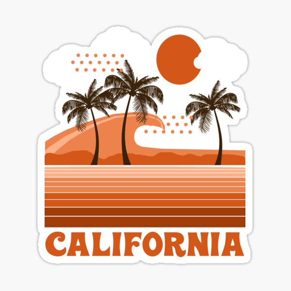 Item preview, California - retro 70s 1970's sun surfing beach throwback minimal design by Seventy Eight designed and sold by 78designs.
