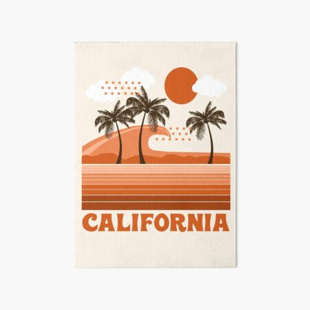 Artikel-Vorschau von California - Retro 70er 70er Jahre Sun Surf Beachback Minimal Design von Seventy Eight, designt und verkauft von 78designs.