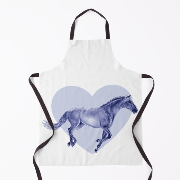 Item preview, Galloping horse 3 - blue colorized version, heart background designed and sold by SylvieG18.