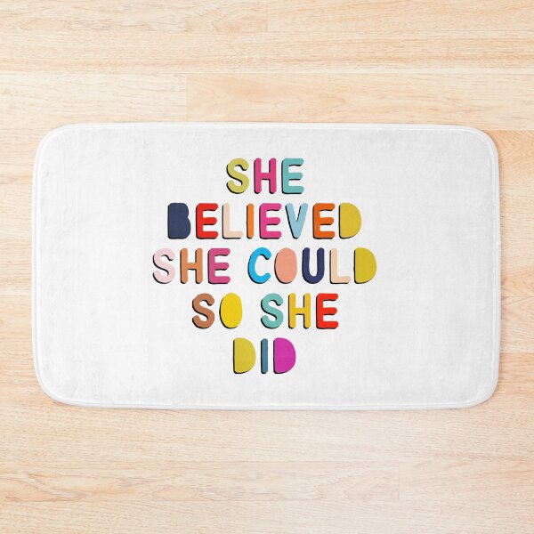 Item preview, She Believed She Could So She Did Quote designed and sold by ThreadlyAndCo.