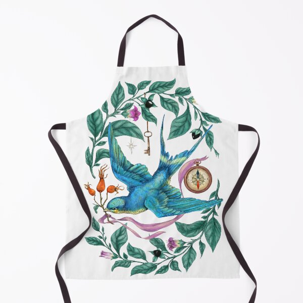 Item preview, Flying swallow and Nightshade. White background. designed and sold by Sitenkovamary.