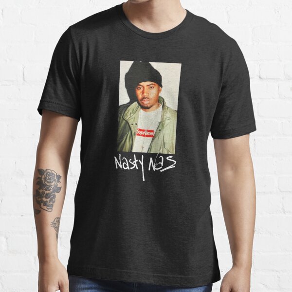 Supreme Nasty Nas Print T-Shirt - Grey for Men