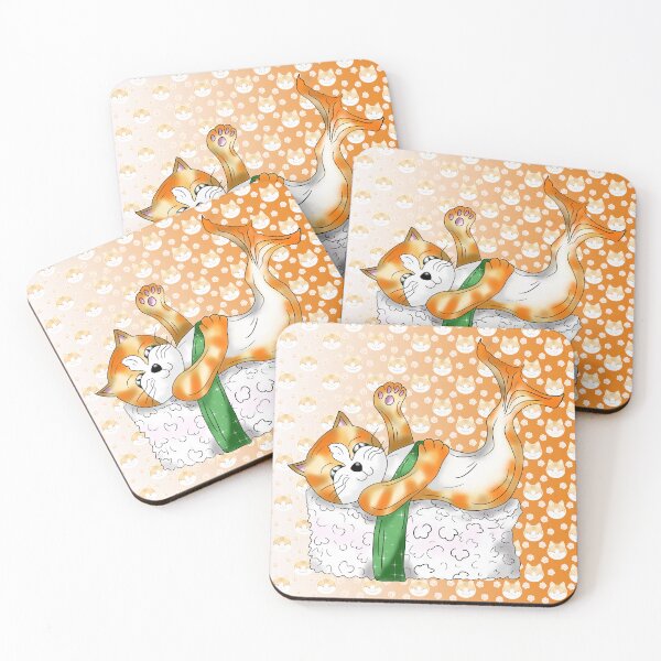 Item preview, cat sushi happy ginger catfish designed and sold by CuisineCat.