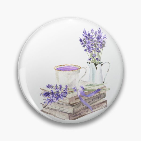 Item preview, Book and Lavender with Cup of Coffee or Tea designed and sold by WORLD-SOFIA.