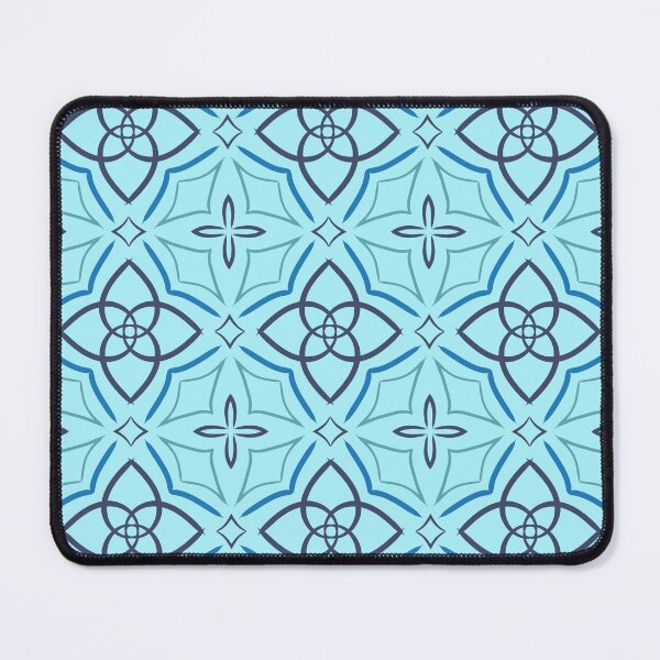 Item preview, Cool blues unique hand drawn geometric repeating pattern - WelshDesigns designed and sold by welshdesigns.