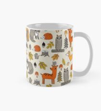 Woodland camping animal nature owl fox deer raccoon cute by andrea lauren Mug