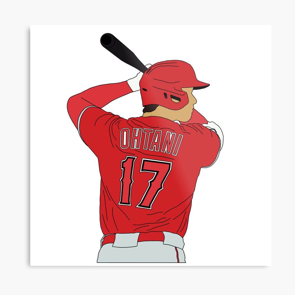 Postcard Shohei Ohtani Colored Pencil Drawing Major Leaguer Baseball Legend