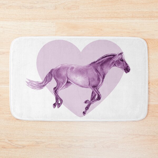 Item preview, Galloping horse 3 - purple colorized version, heart background designed and sold by SylvieG18.