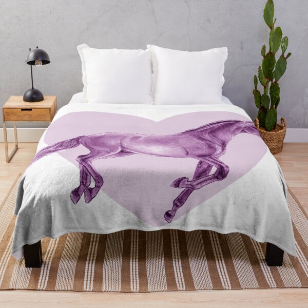 Item preview, Galloping horse 3 - purple colorized version, heart background designed and sold by SylvieG18.