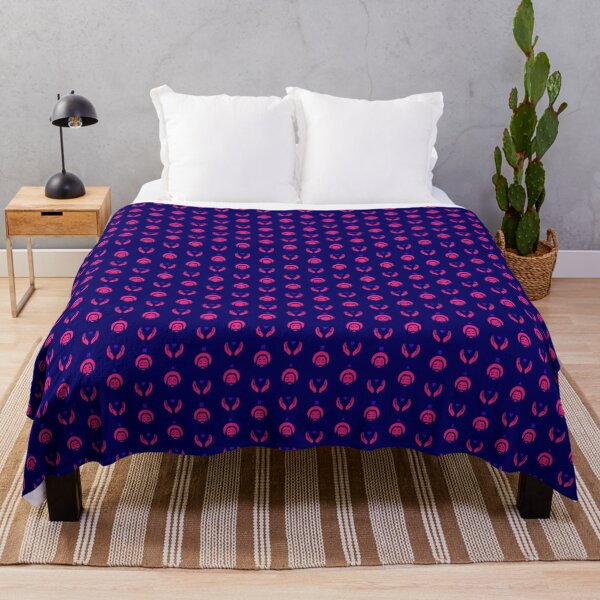 Geometric Jesus Christ Seamless Pink Pattern Throw Blanket