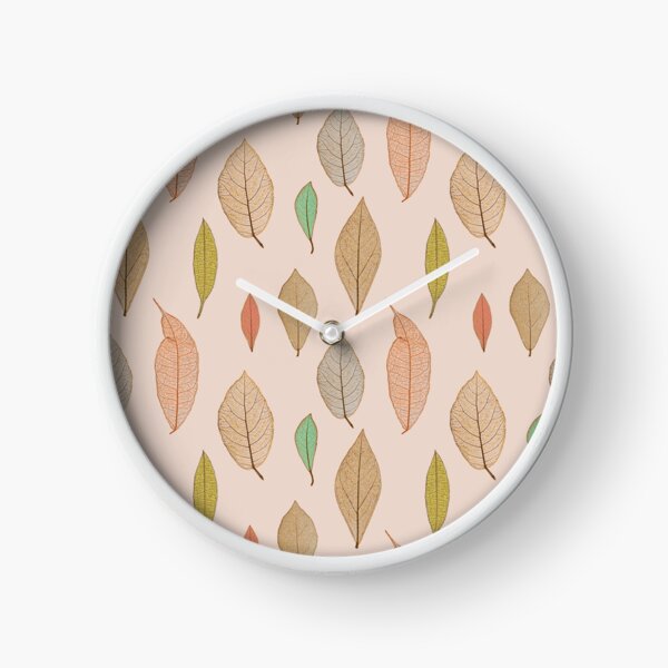 Falling leaves - Fall Repeat Pattern Clock