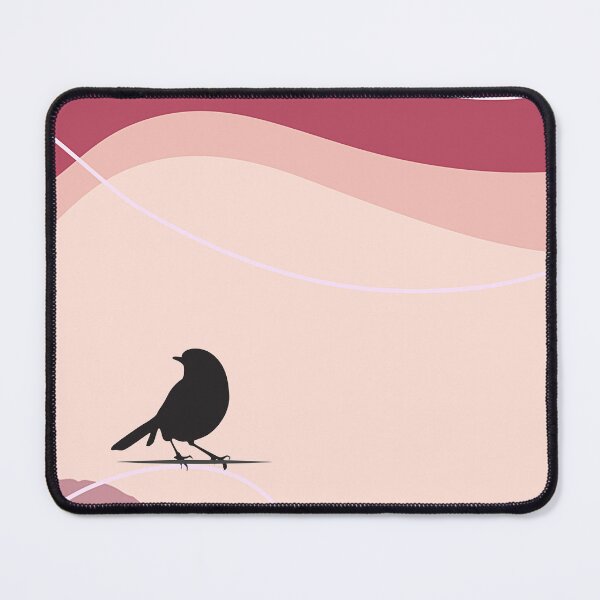 Item preview, Minimalist Avian Silhouette - Elegant Bird on Rose designed and sold by DonneeCreations.