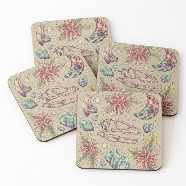 Item preview, Deinonychus Dreams | Dinosaur Botanical Art designed and sold by OMEGAFAUNA.