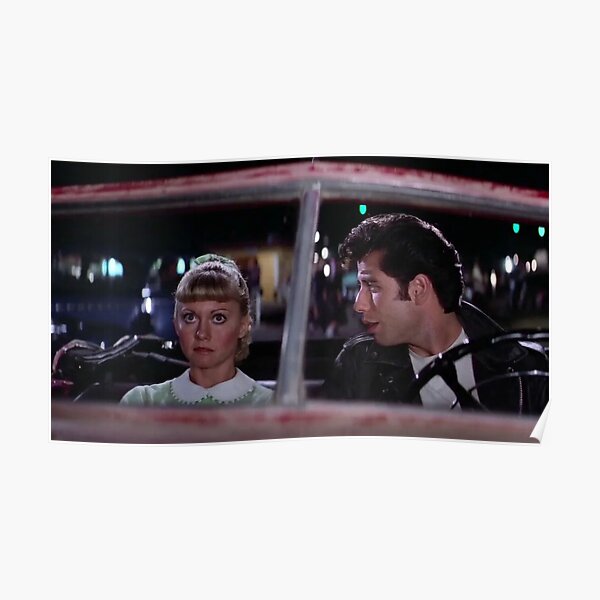 "Sandy and Danny Grease Car Scene" Poster for Sale by sp1001072 Redbubble