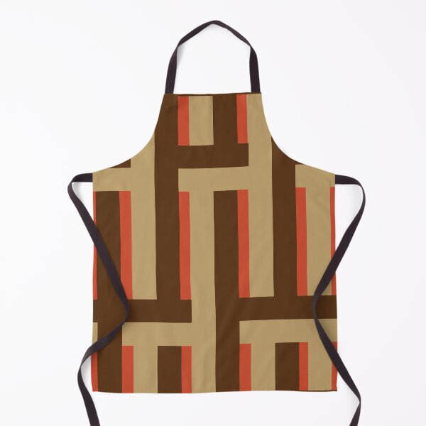 Item preview, Orange Tangerine, Brown, Deep Cream Geometric modern Retro Graphic Pattern designed and sold by Stephanie J Lewis.