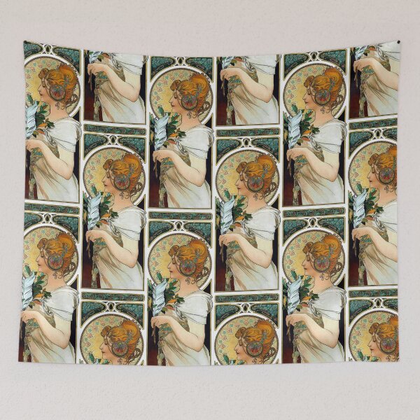 Item preview, La Plume-Alphonse Mucha -Art Nouveau Mucha -Vintage Alphonse Woman Nouveau designed and sold by TeeARTHY.