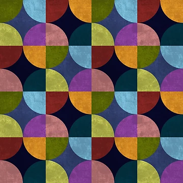 Artwork thumbnail, Geometric Circles Pattern  by AlwaysBeColoring