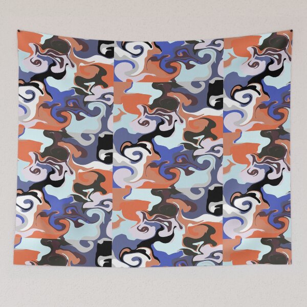 Item preview, Orange and Blue Design  designed and sold by Charity Wilhite.