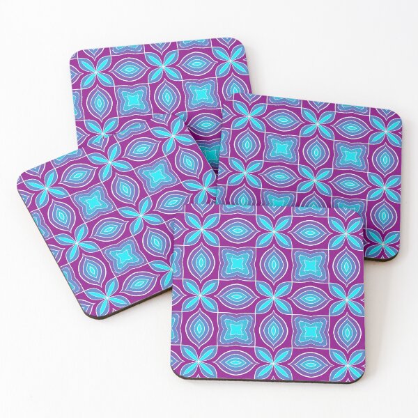 Item preview, Cool blues unique hand drawn geometric repeating pattern - WelshDesigns designed and sold by welshdesigns.